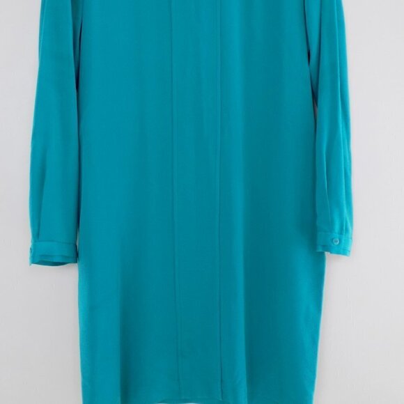100% silk DVF long sleeve pullover tunic dress - Picture 5 of 9
